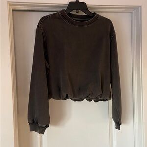 GAP Charcoal Cropped Sweatshirt